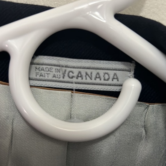 Bellismo 100%VirginWool Oversized Boyfriend Navy Shoulder Padded Blazer Size XL - Picture 8 of 10